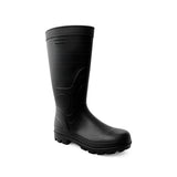 Bota Pvc Negra con Punta Y Plantilla