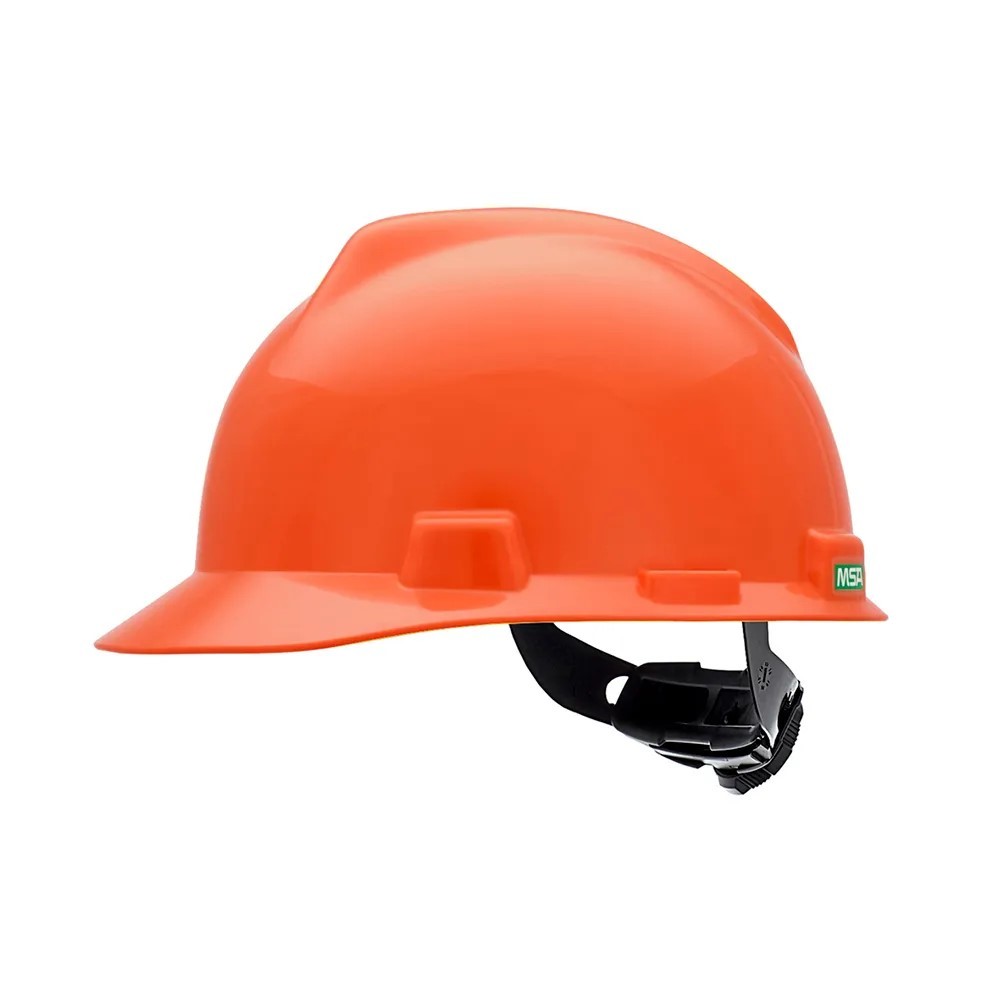 Casco Msa V-Gard C/Barbiquejo Naranjo
