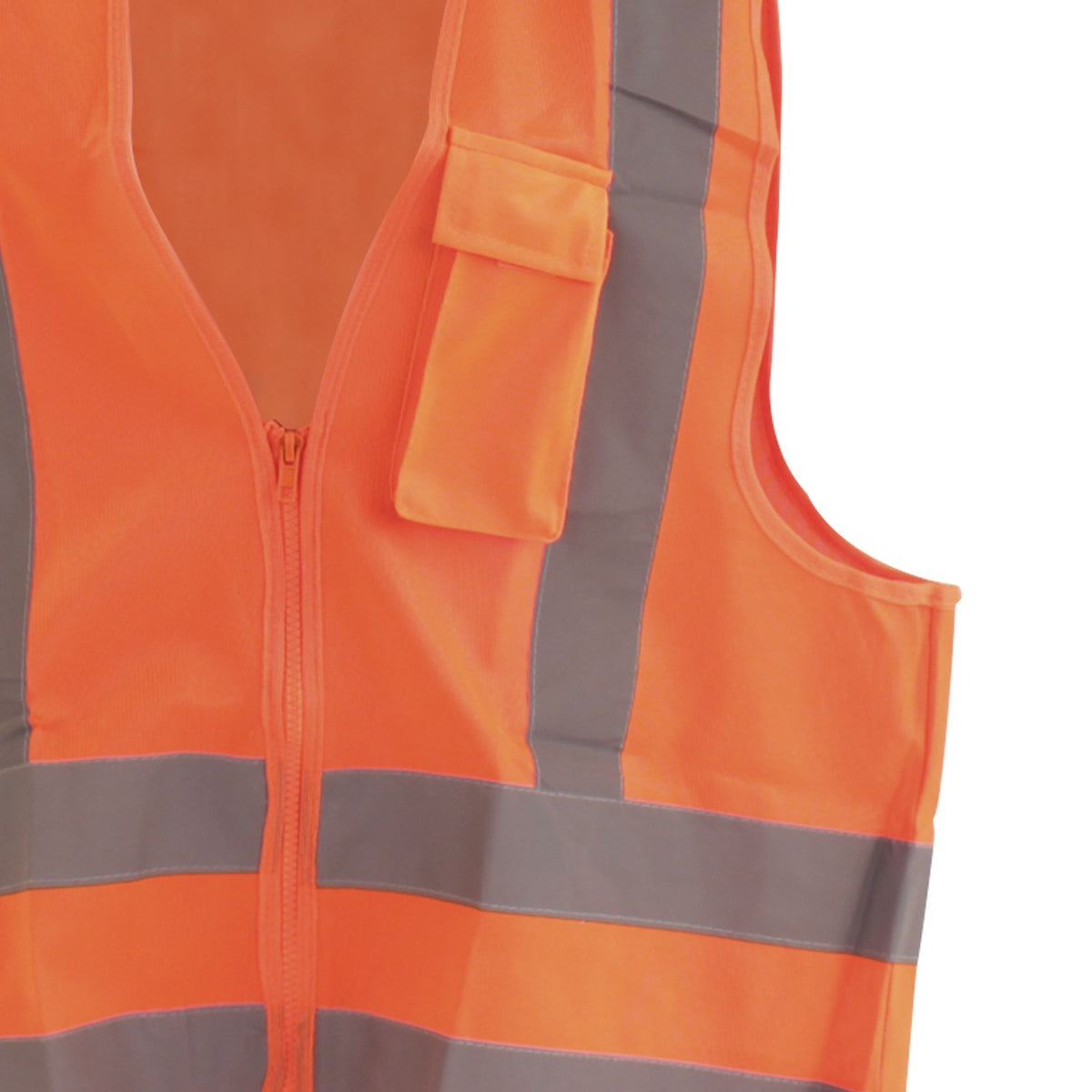 Chaleco Reflectante Naranjo Fluor 100% Poly