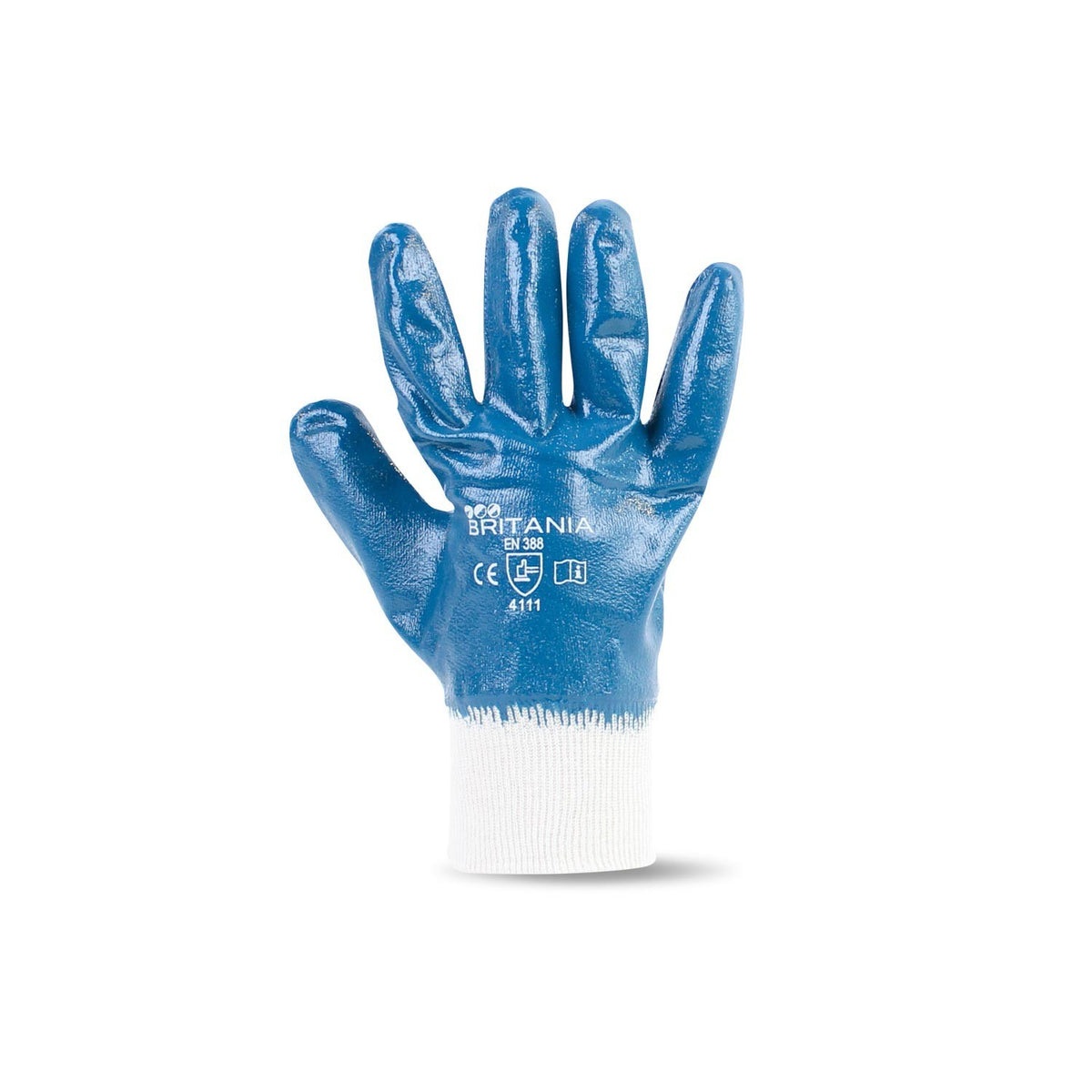 Guante Nitrilo Azul Puño Tejido