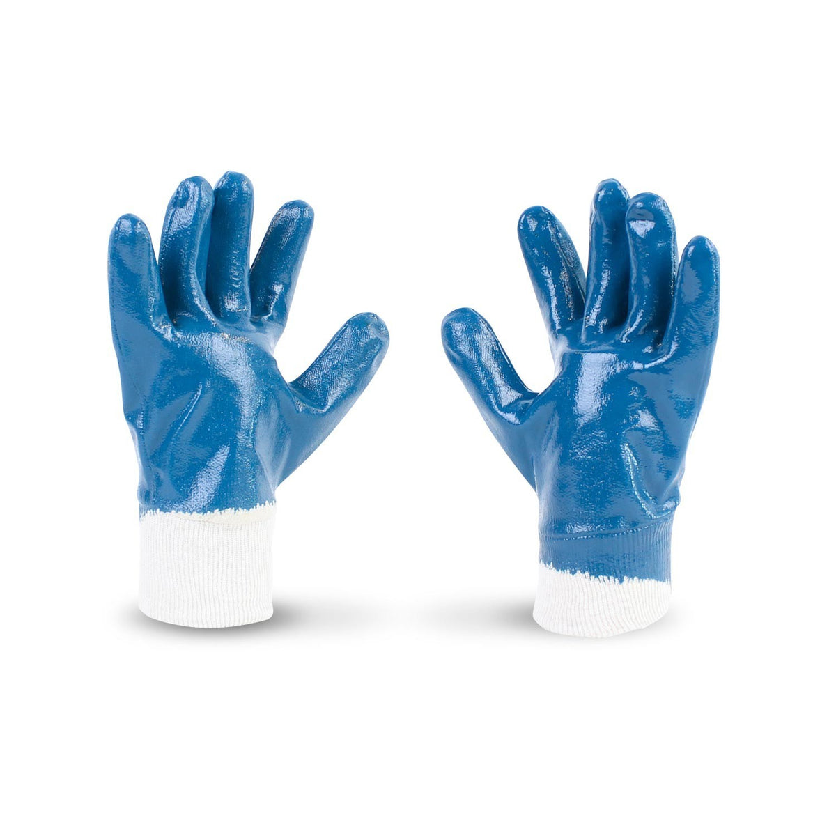 Guante Nitrilo Azul Puño Tejido